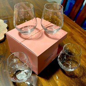Kate Spade ♠️♠️♠️Lenox Collab Wine glasss set set of four.